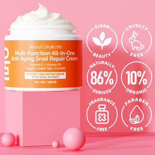 Large 4oz 97.5% Snail Mucin Moisturizer Cream Korean Skin Care