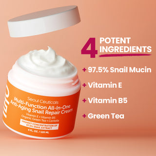 Large 4oz 97.5% Snail Mucin Moisturizer Cream Korean Skin Care