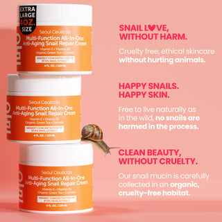 Large 4oz 97.5% Snail Mucin Moisturizer Cream Korean Skin Care