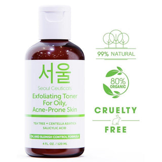 Exfoliating Toner for Oily, Acne Prone Skin - SeoulCeuticals