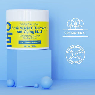 Snail Mucin & Turmeric Anti Aging Mask - SeoulCeuticals