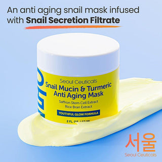 Snail Mucin & Turmeric Anti Aging Mask - SeoulCeuticals