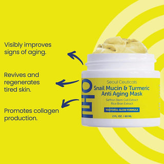 Snail Mucin & Turmeric Anti Aging Mask - SeoulCeuticals