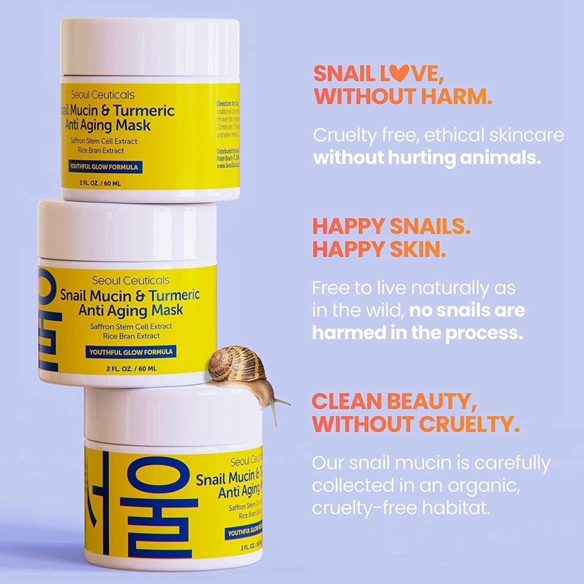 Snail Mucin & Turmeric Anti Aging Mask - SeoulCeuticals